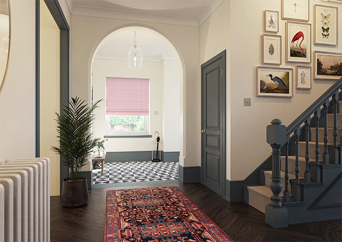 Nautical Stripes, Prom Red - Roman Blind - Image 6